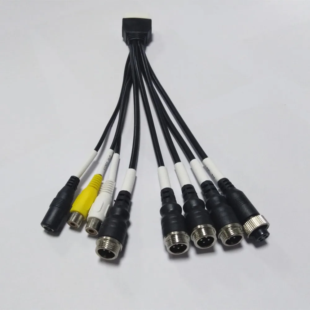 4P aviation head line Car system wiring Multi-channel monitoring audio and video extension cable Car line