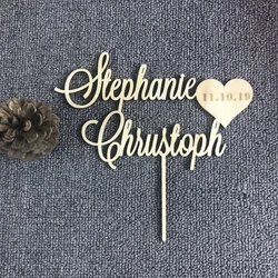 Custom wedding cake topper,Personalized Bride & Groom names with date cake topper,Mr and Mrs Wedding topper Decor Supplies