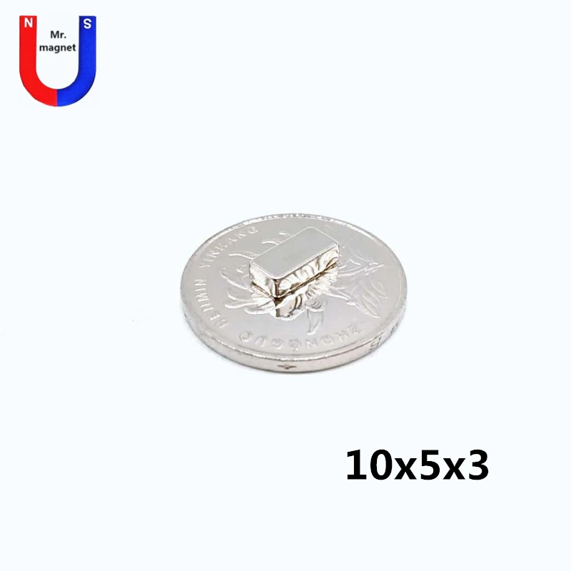 500pcs 10 x 5 x 3 mm N35 Super Strong Powerful Block Magnet 10x5x3 Rare Earth Neodymium Magnets 10*5*3mm