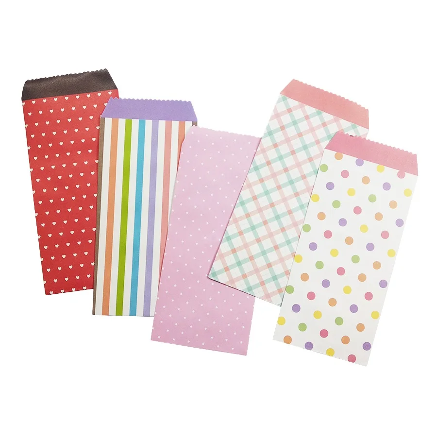 10Pcs/lot 195x85mm Cute Dots Striped Fresh Paper Envelope Creative DIY Tool Greeting Card Cover Scrapbooking Gift