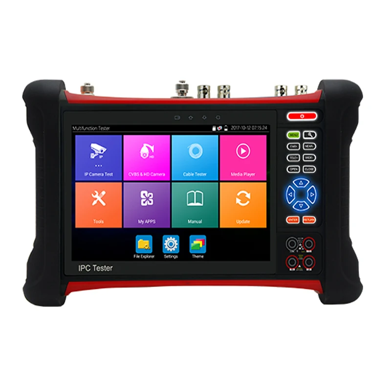 

4K H265 HD CCTV Tester with 7inch Retina Touch Screen All-in-one Multi-function Support WIFI Hotspot DC12V2A, DC48V PoE Output