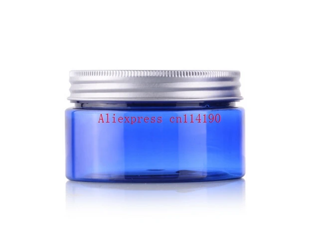 Botellas de plástico vacías para mascarilla, frascos para cosméticos, envases para crema para el cuidado de la piel, lata de 100ml, color azul redondo, 100g, novedad