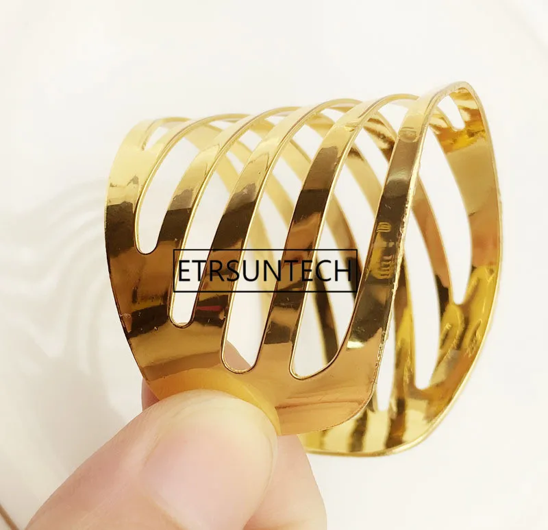 200pcs Hollow Napkin Ring Gold Napkin Buckle For Weddings Decorative Napkin Holders Table Decoration