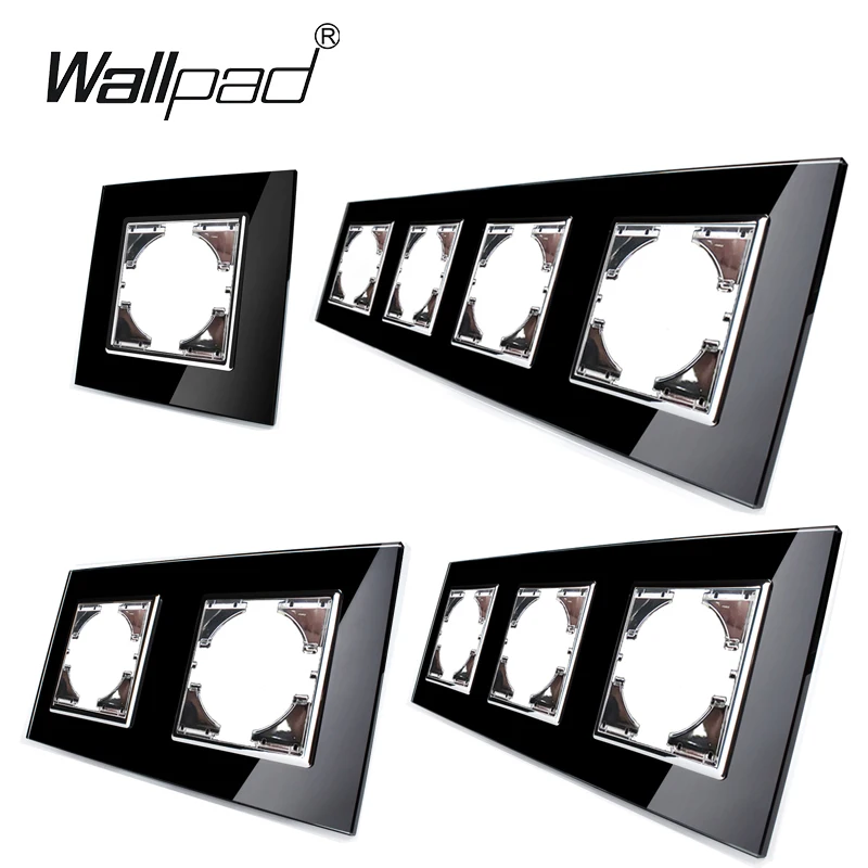 

DIY европейская стеклянная рамка L6 для модуля, кристальная рамка для выключателя и розетки, защитная крышка для дома