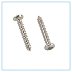 10PCS Screws Nuts Silver M2.2 M3.5 M3.9 M4.2 M4.8 Round Head Fit Hinges Countersunk Self-Tapping Screws Wood Hardware Tool