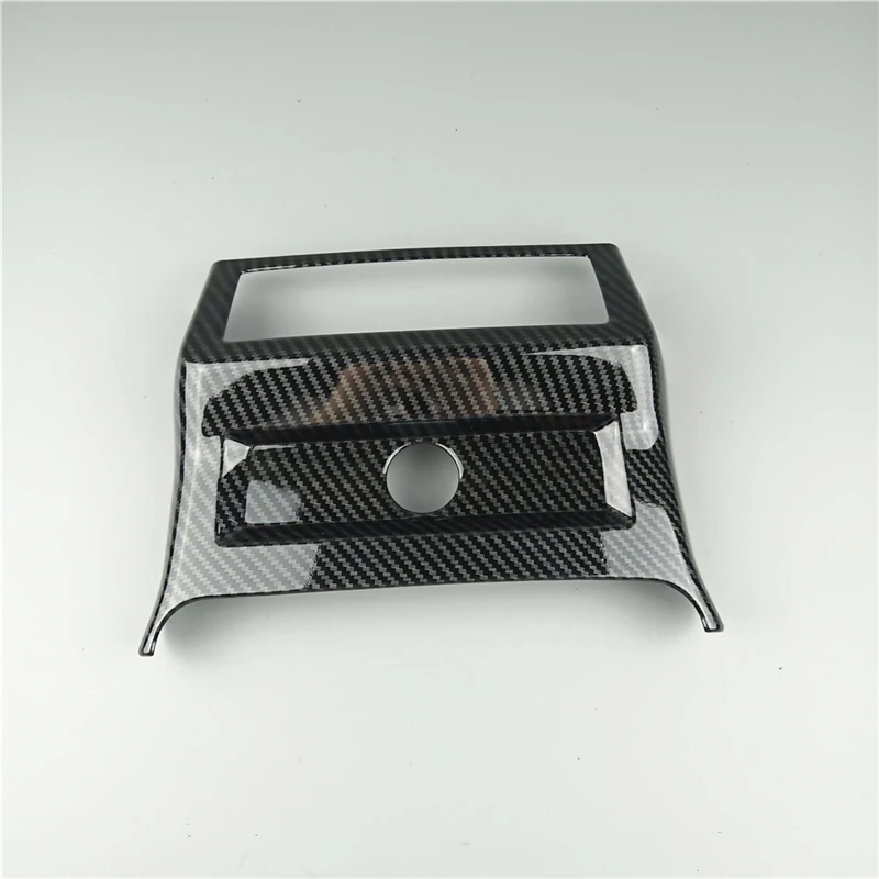 Car Styling Rear Air Outlet Frame Decoration Cover Trim For Audi A6 C8 2019 Carbon Fiber Color Storage Box Panel Decals