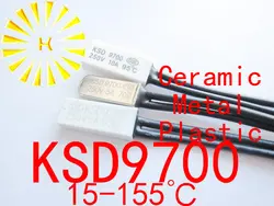 5pcs x KSD9700 Metal Plastic Ceramic 15-155 degree Temperature Control Switch Sensor Thermostat Thermal Protector