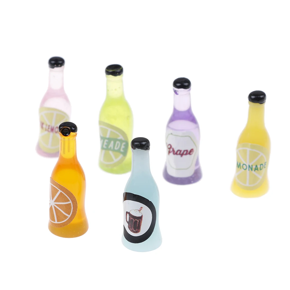 Mini vinho garrafa simulação bebidas modelo brinquedos para casa de boneca decoração, Dollhouse acessórios em miniatura, 1:12, 1, 2, 3, 6, 15 peças por conjunto