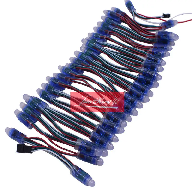 5V 50pcs/lot WS2811 12mm led string Module RGB Full color Pixels Addressable DC5V IP68 waterproof