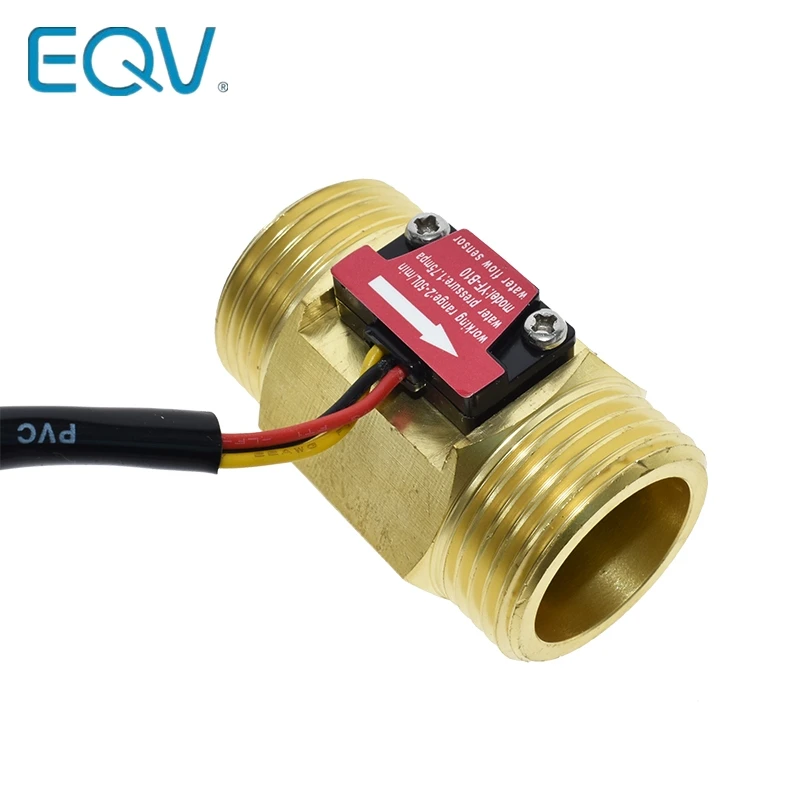 Water Flow sensor Hall Sensor Switch Flow Meter DN25 brass water meter Industrial turbine flowmeter 1 Inch water flow sensor