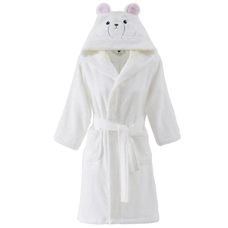 Accappatoio invernale con cappuccio spesso per ragazzi 6-12 anni Abbigliamento per bambini Asciugamano da bagno Miele Cosplay Accappatoio invernale caldo per bambini