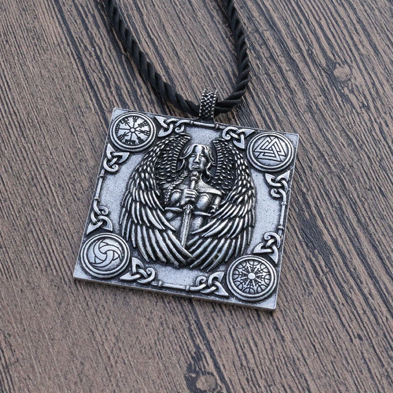 10pcs lanseis Valkiria Valhalla Odin Viking men pendant Pagan Gods jewelry Heathen Asatru Celt Norse Rune Knotwork necklace