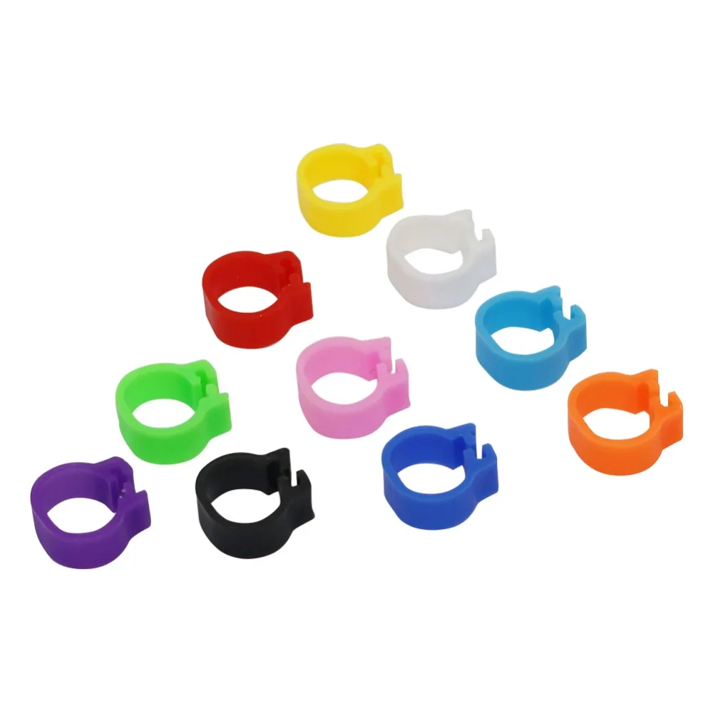 Bird Foot Clip Ring, Pigeon Training Tools, Papagaio Alimentação, Identificação Foot Ring, Suprimentos para animais, 10 Cores, 8mm, 400 Pcs