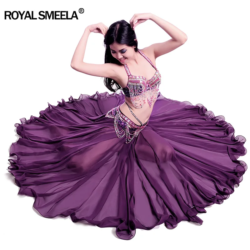 720 degree big swing skirt belly dance skirts for women stage performance belly dancer costumes Maxi Skirt chiffon dancing skirt