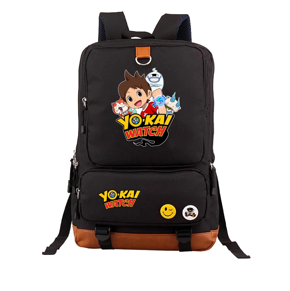 Anime Yokai Watch YO-KAI Jibanyan Backpack Student School Shoulder Bag Men women's travel canvas Package Laptop Rucksack