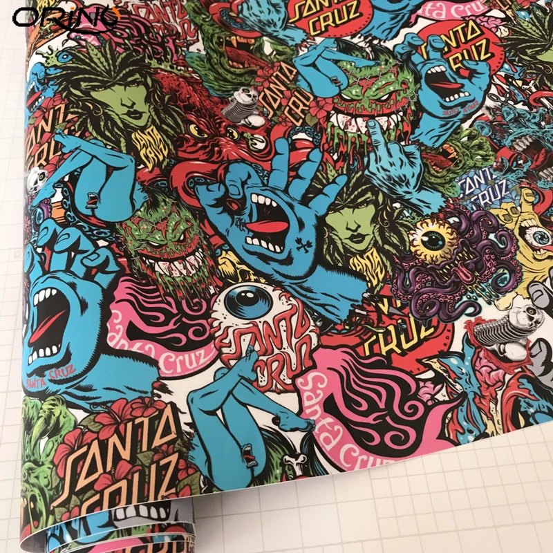 

Graffiti Cartoon Car Sticker Bomb Vinyl Film Car Wrap Foil Air Bubble DIY Laptop Motorcycle Scooter Skateboard Sticker Decal