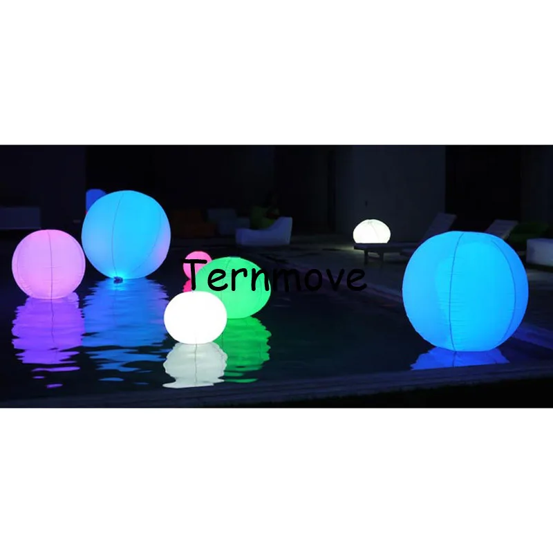 Balão de led para praia, bateria recarregável, balão decorativo que muda de cor, teto, iluminação inflável, para jogos aquáticos