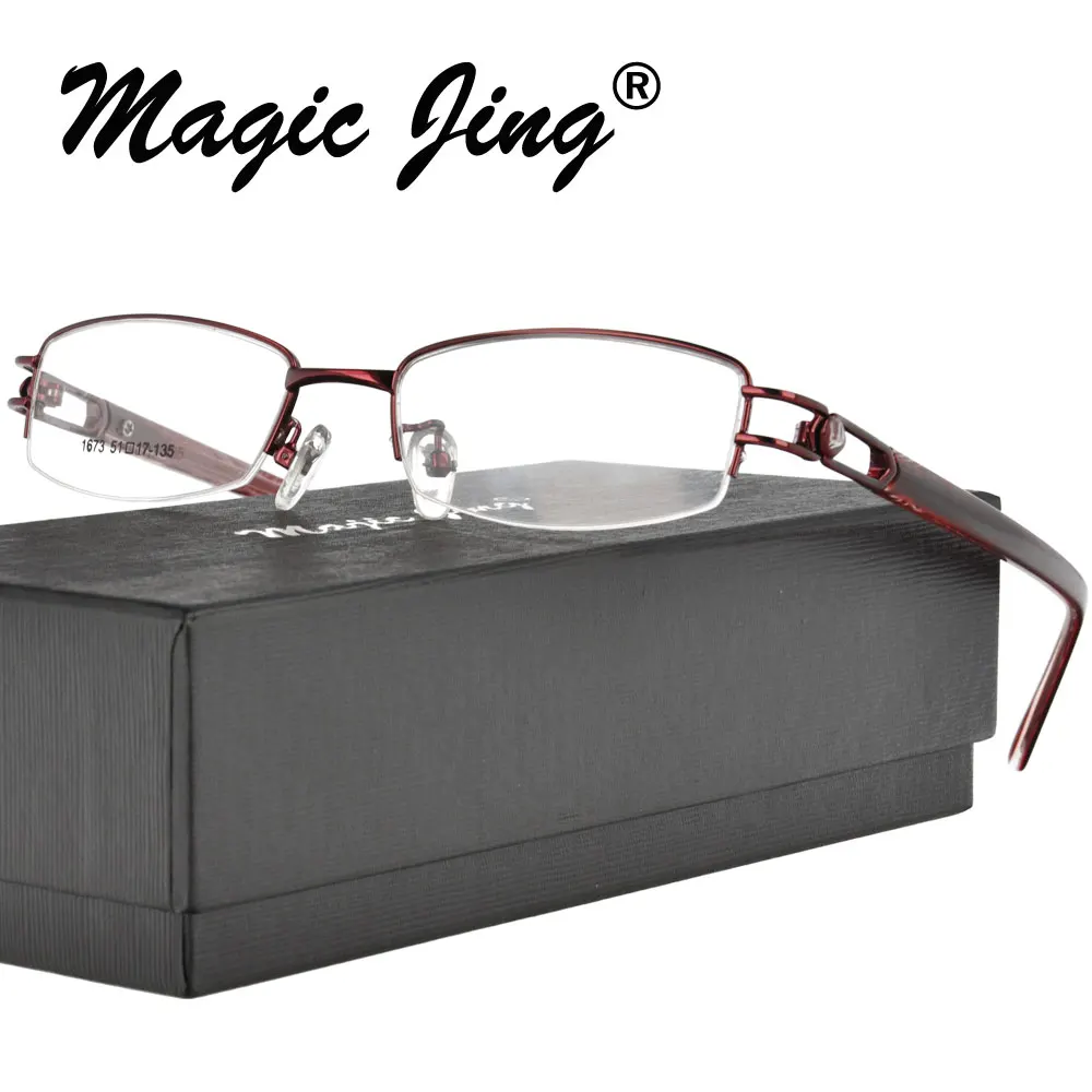 

Magic Jing Metal half rim eyeglasses eyewear RX optical frames prescription spectacles for women 1673