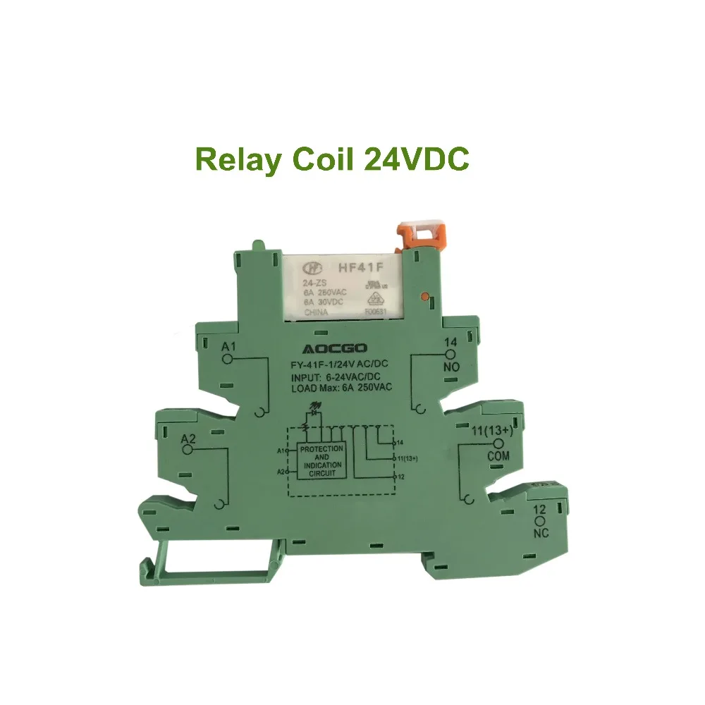 Slim Relay Mount On Screw Socket with LED and Protection Circuit 24VDC/AC