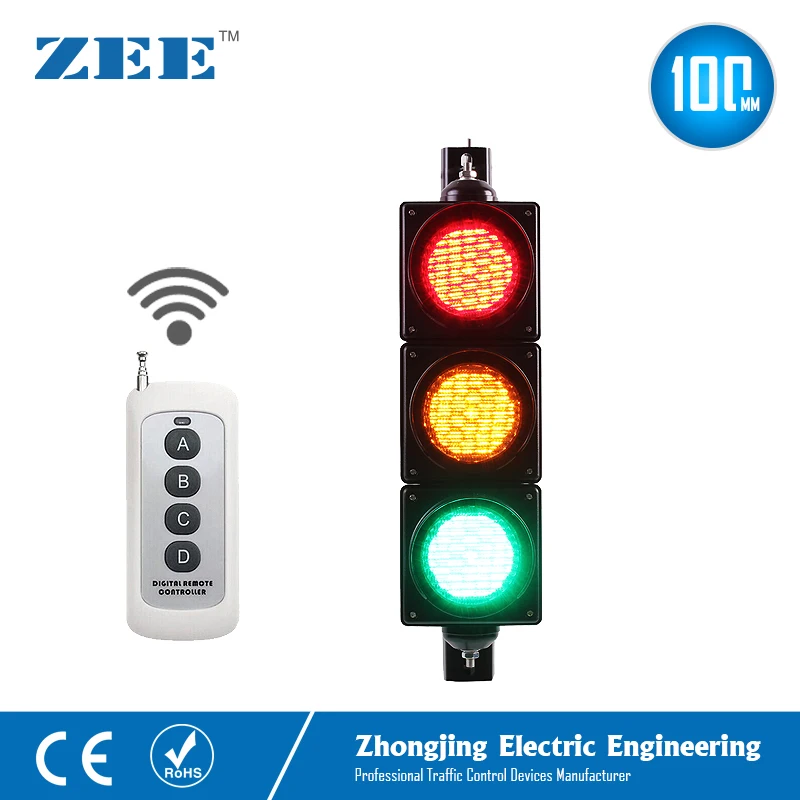 4 inch 100mm IR remote control Traffic Light Controller LED Traffic Light Simplified Traffic Controller LED Traffic Signals