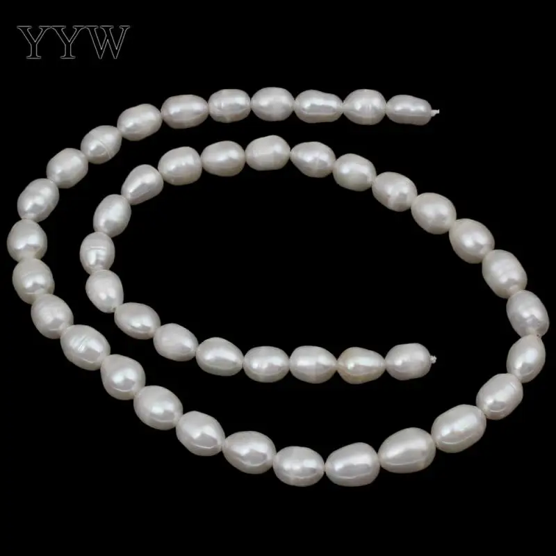 High Quality 6-7mm  Natural Freshwater Pearl Beads White Rice Pearl Loose Beads For DIY Necklace Bracelat Jewelry Making Finding