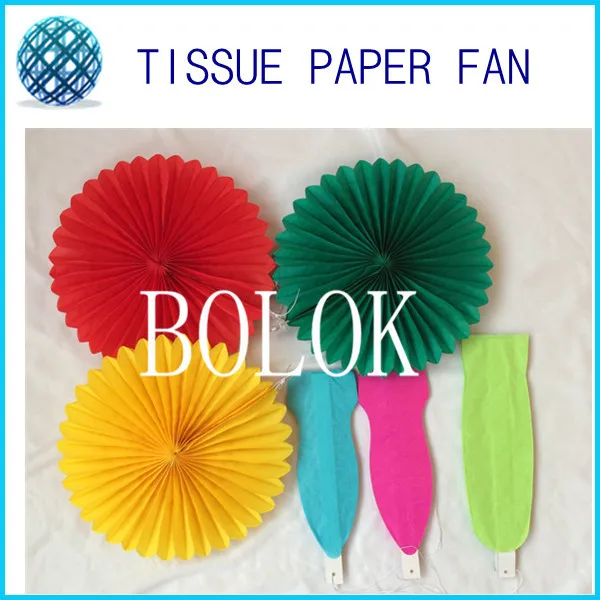 

20pcs/lot 12 inch (30cm) foldable Tissue Paper fan Flower