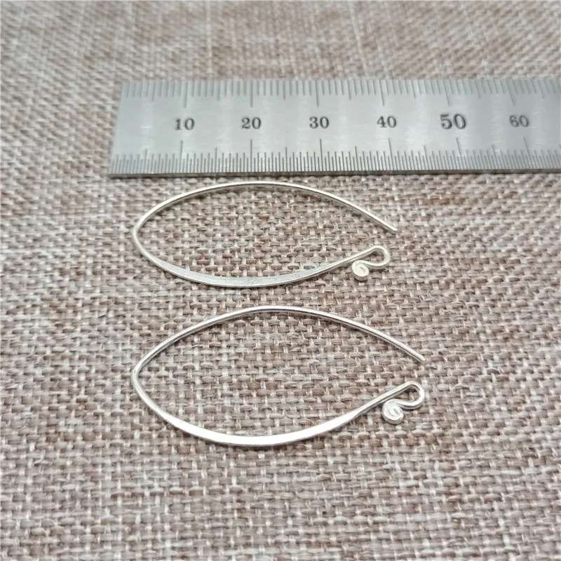 4prs Thai Karen Hill Tribe Silver Hook Earring Ear Wires, Higher Silver Content than Sterling Silver