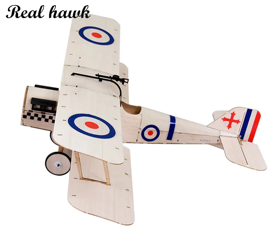 Sopwith-SE5A 378mm Balsa Biplane Laser-Cut RC Plane Kit Uncovered Frame for Aeromodelling & Historical Scale Building