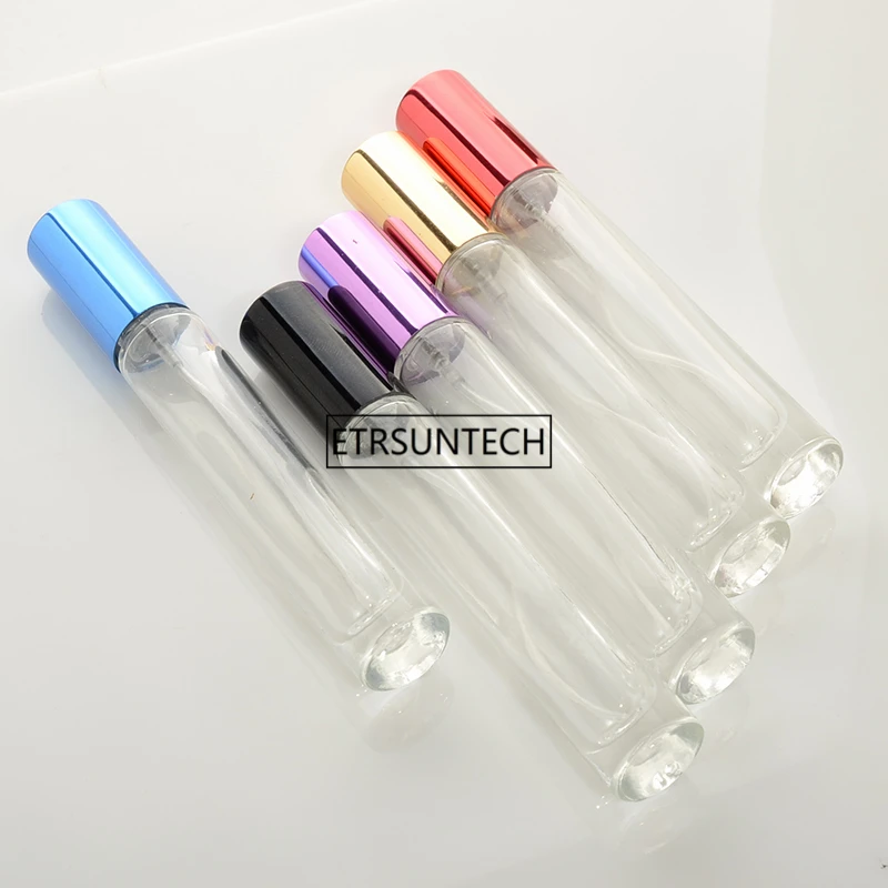 100pcs 10ml clear Glass Perfume Bottles Spray Refillable Atomizer Scent Bottles Packaging Bottle F2357