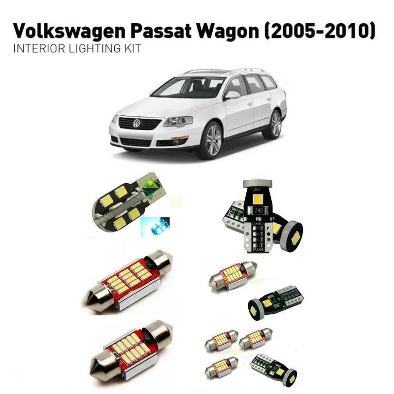 

Led interior lights For VW passat wagon 2005-2010 18pc Led Lights For Cars lighting kit automotive bulbs Canbus