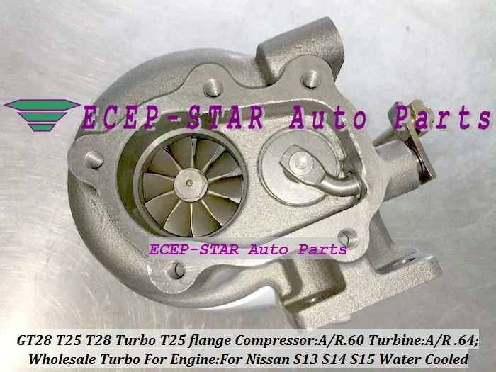 T25T28 T25/28 T25 T28 توربو لنيسان سيلفيا بلوبيرد S13 S14 S15 180SX 200SX 1.8L 2.0L Com A/R.60؛ التوربينات A/R.64 T25 شفة
