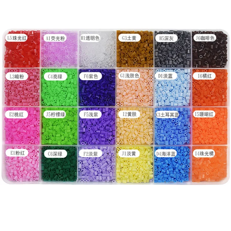 Rompecabezas Perler de 48 colores para niños, paquete adicional de 2,6mm, juguetes de rompecabezas, cuentas hama, manualidades, aprendizaje y