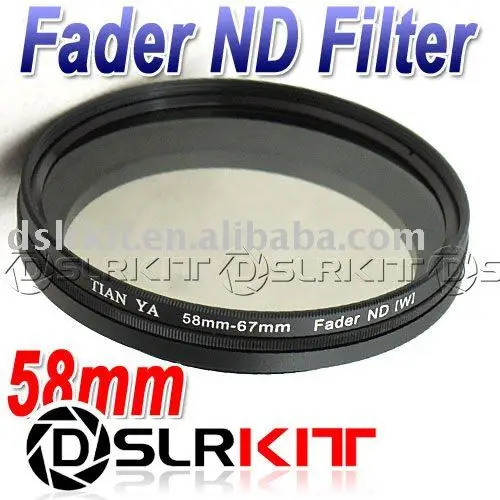 TIANYA 58mm 58 Fader Neutral Density ND Filter ND2 to ND400 ND8