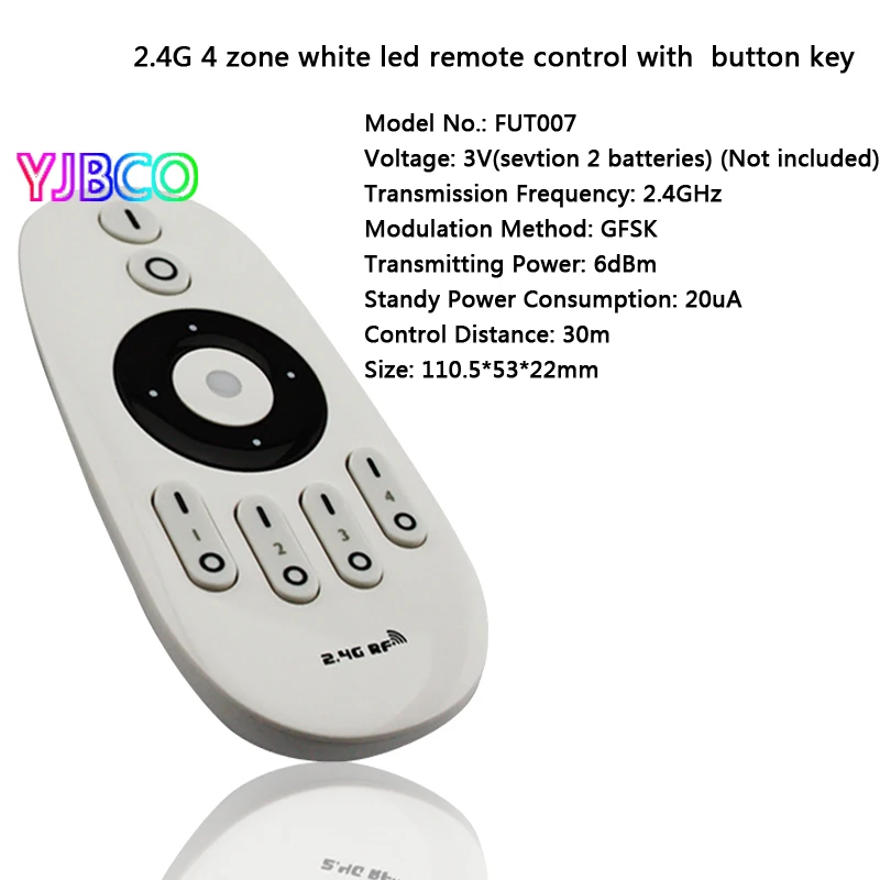 5w 6W 9W GU10 E27 Milight LED Dual white bulb base lamp CCT AC85-265V & FUT006 FUT007 2.4G 4Zone led Remote control dimmer