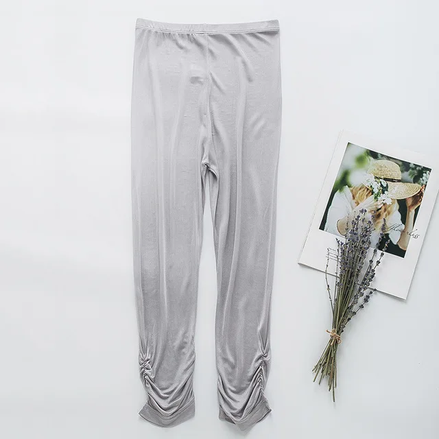 Birdsky OR-23, Damen-Leggings, 3/4-Caprihose, Bleistifthose, wadenlange Hose, 70 % Viskose, 30 % Maulbeerseide, 5 Farben.