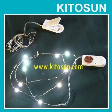 

Sale white color CR2032 Coin Battery operated Micro LED vine lights Halloween decor led waterproof battery operated rope lights