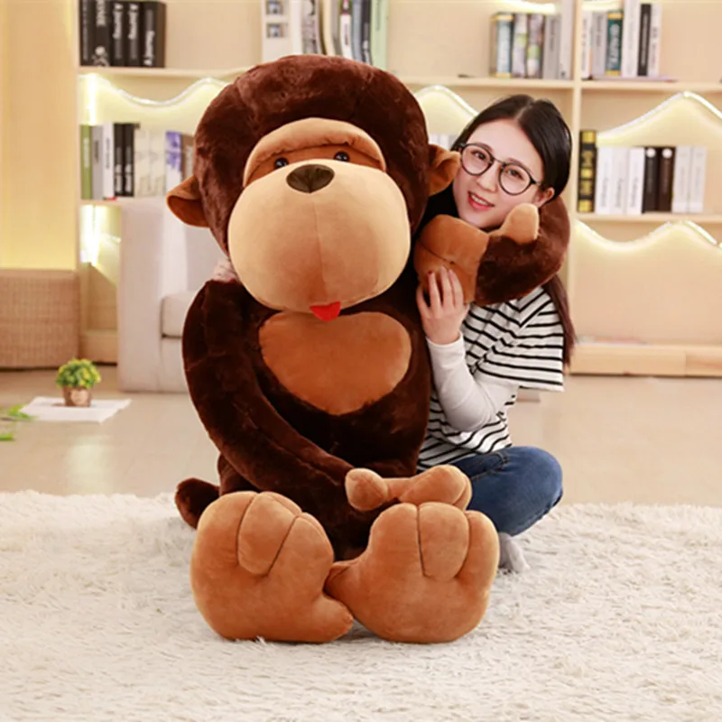 1PC Giant Monkey Gibbon Orangutan Stuffed Doll Plush Toys Baby Sleeping Appease Animal Gorilla Doll Kids Birthday Christmas Gift