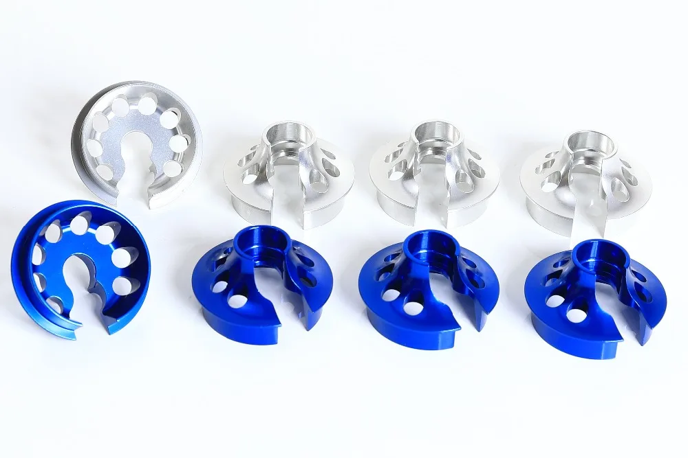 GTBRacing 1/5 RC Car Losi 5IVE T CNC Aluminum Shock Spring Cup Lower Holder Upgrade Part (4pcs/set)