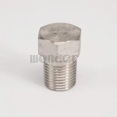 

1/8" NPT Male 304 Stainless Steel Hex Head Solid Plug Forged Pipe Fitting Water Gas Oil 3000 PSI