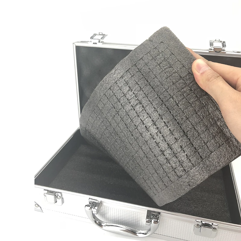 300*170*95mm Aluminum Toolbox Portable Instrument Box Storage Case Suitcase Travel Luggage Organizer W Lining Silver