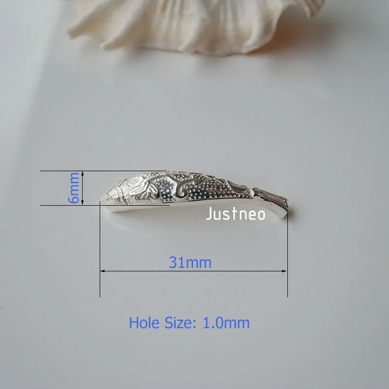 solid 925 Sterling Silver tube spacer connector,silver jewelry components