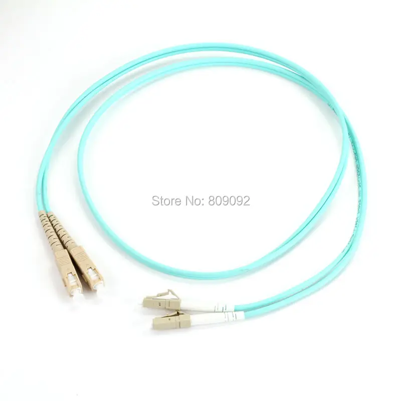 High Quality 3/5/10M LC-SC DUPLEX Multimode 10 GIGABIT 50/125 MULTIMODE FIBER OPTIC CABLE OM3/ OM4 PATCH CORD Jumper Cable