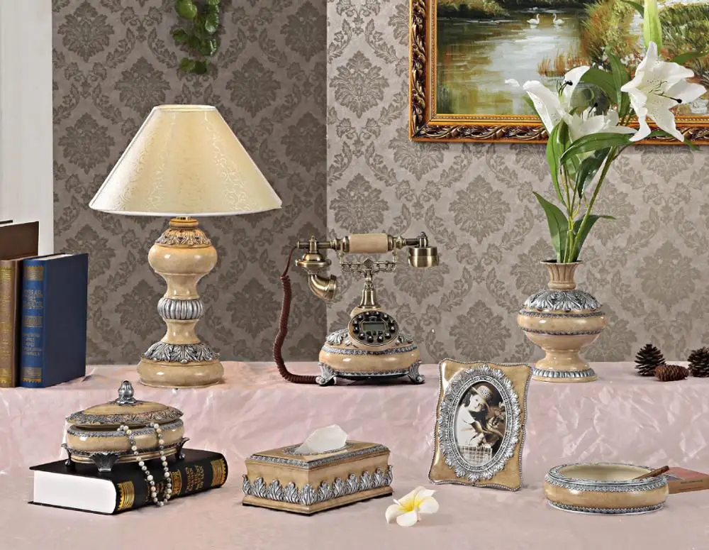 

Atis European bedroom living room lamp bedside lamp phone Home Furnishing antique telephone set