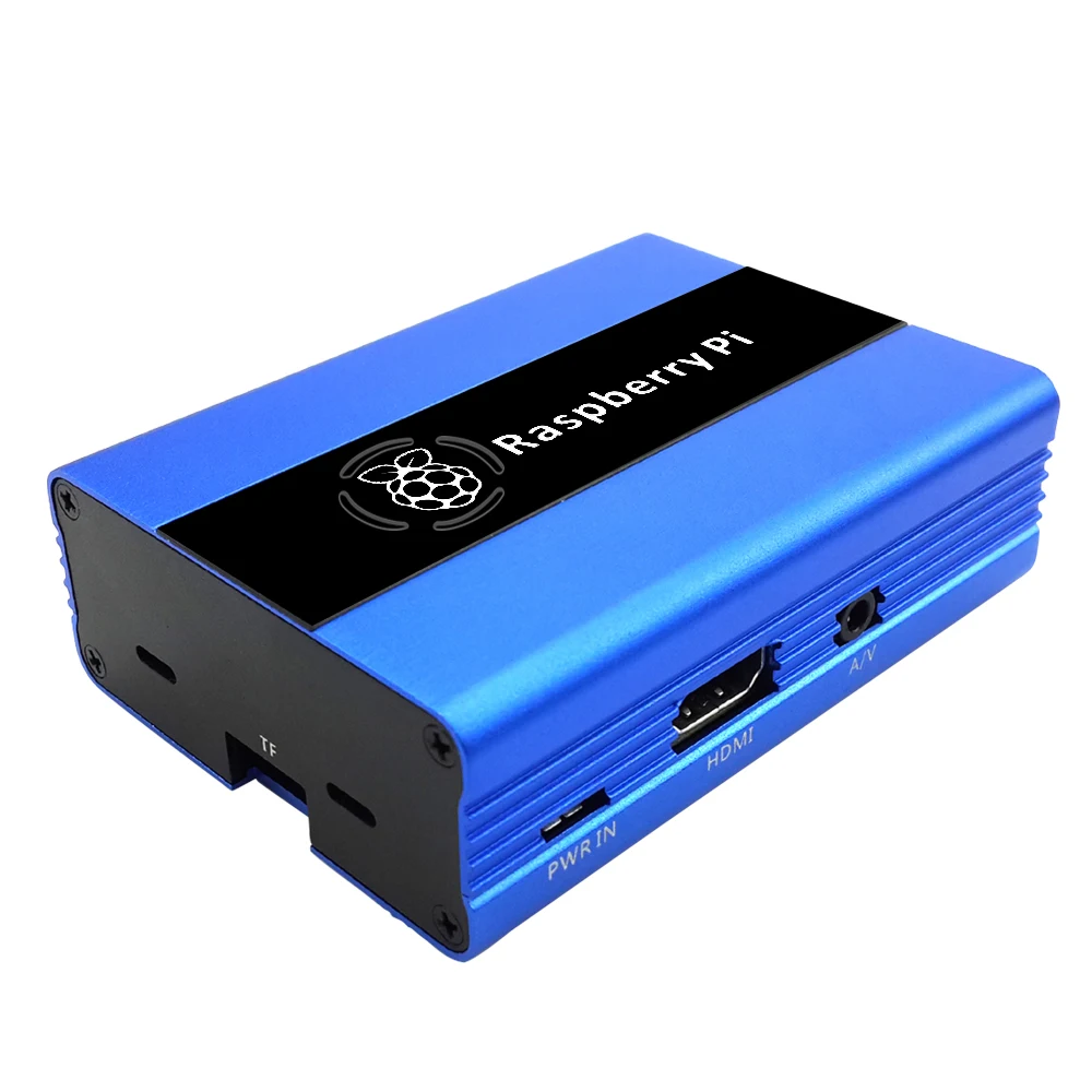 Custodia in alluminio Raspberry Pi 3,Pi 2, B + con ventola (blu)