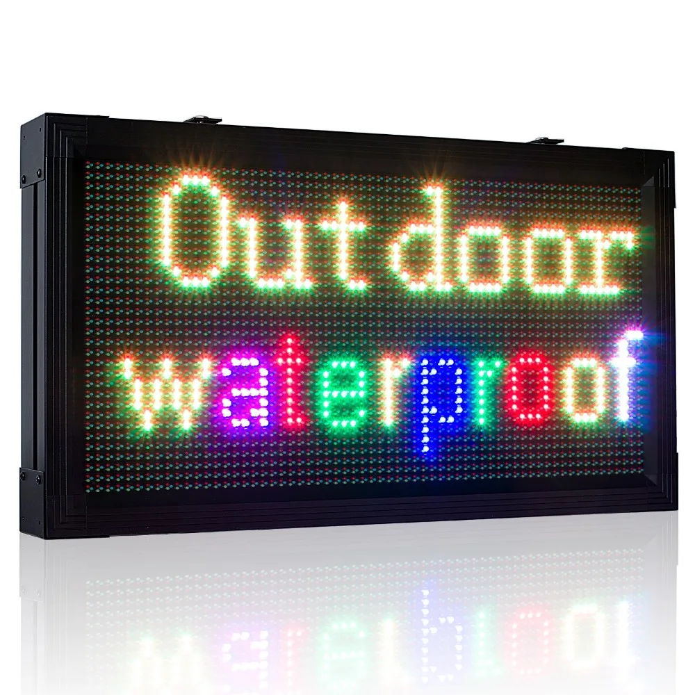 P10 RGB Full Color LED Display Board, Wifi/Lan Programmable LED Display Screen Outdoor Waterproof for Advertising  Business