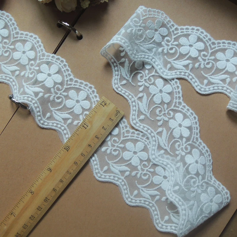 hand-made DIY cotton  lace garment accessories Transform clothes Exquisite White Lace Embroidery Ribbon 5cm