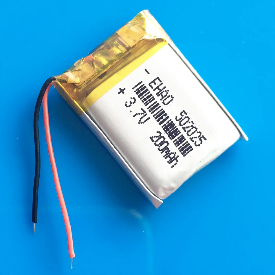 3.7V 200mAh polimerowy akumulator litowy Lipo akumulator 502025 do Bluetooth Bluetooth inteligentny zegarek słuchawkowy rejestrator GPS