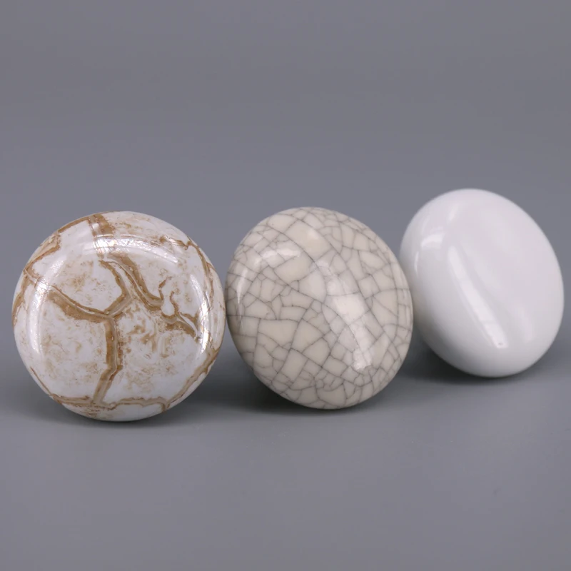 1x Printed Ceramic Knob Drawer Pull Handle Kids Bedroom Rural Style Ceramic Dresser Wardrobe Closet Knob 38mm