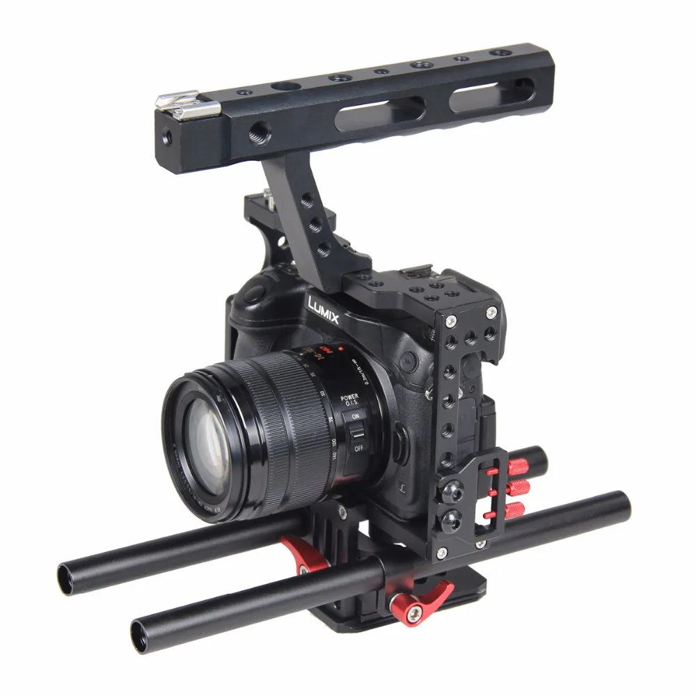 

DSLR Camera Cage Support Video Stabilizer Rig With Rod System For Sony ILCE-7 Series A7 A7II A7s A7r A7RII Panasonic GH4