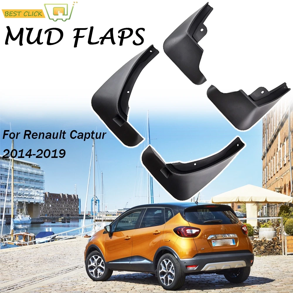 Set Molded Mud Flaps For Renault Captur Samsung QM3 2013-2019 Mudflaps Splash Guards Mud Flap Mudguards Fender Front Rear